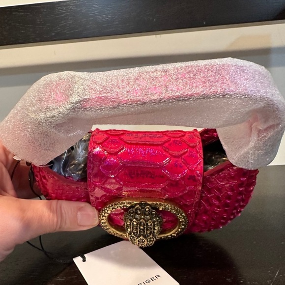 Kurt Geiger Micro Chelsea Hobo Bag Fuchsia - Picture 8 of 11